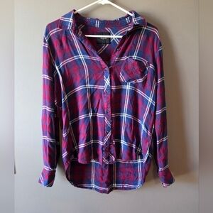 RAILS Plaid Flannel Blue/Red Long Sleeve Button Up Womens Size Medium